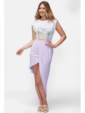 Wildfox Pastel Lilac Halle Skirt Sz XL
